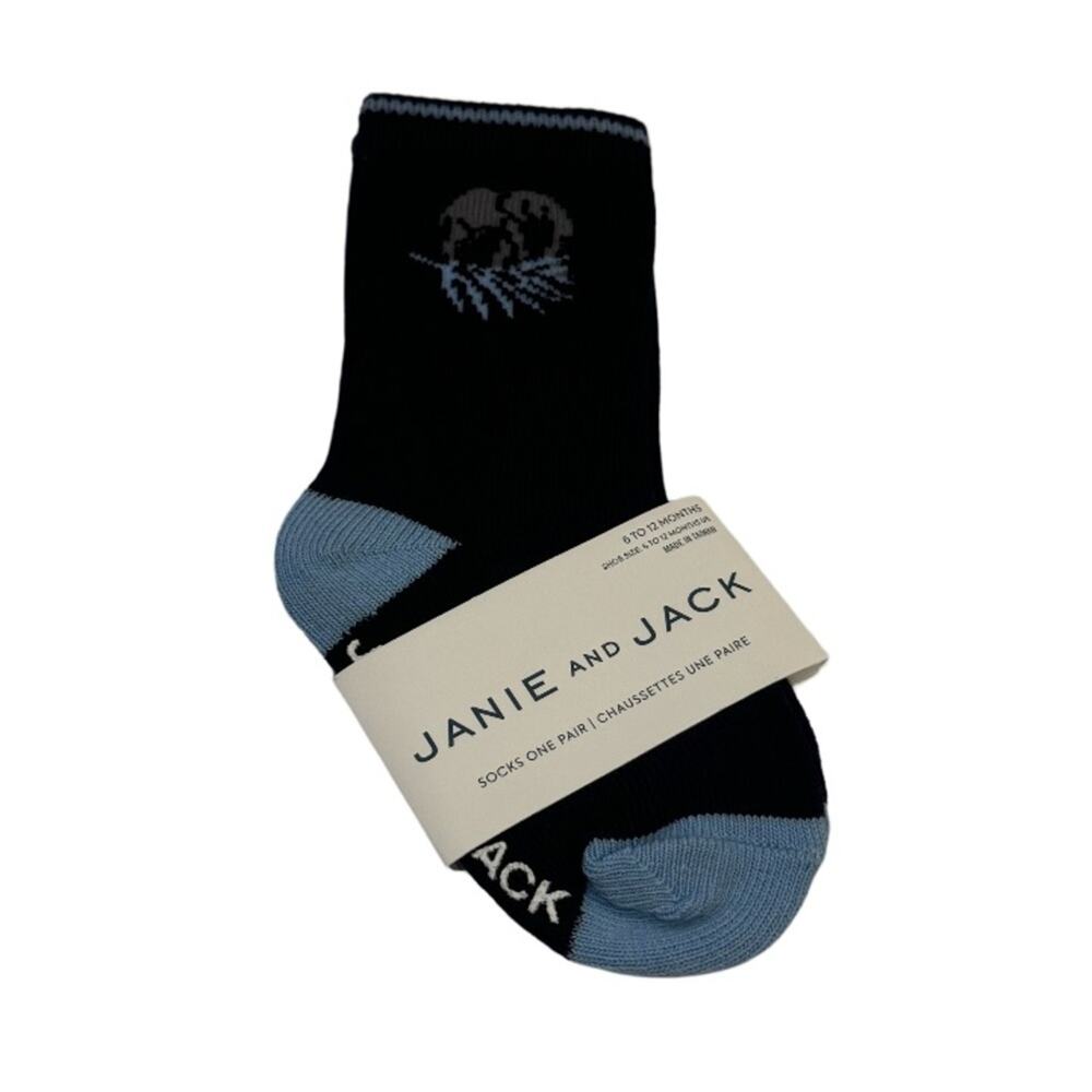 Janie and Jack Boy’s Elephant Dress Socks Size 6-12M